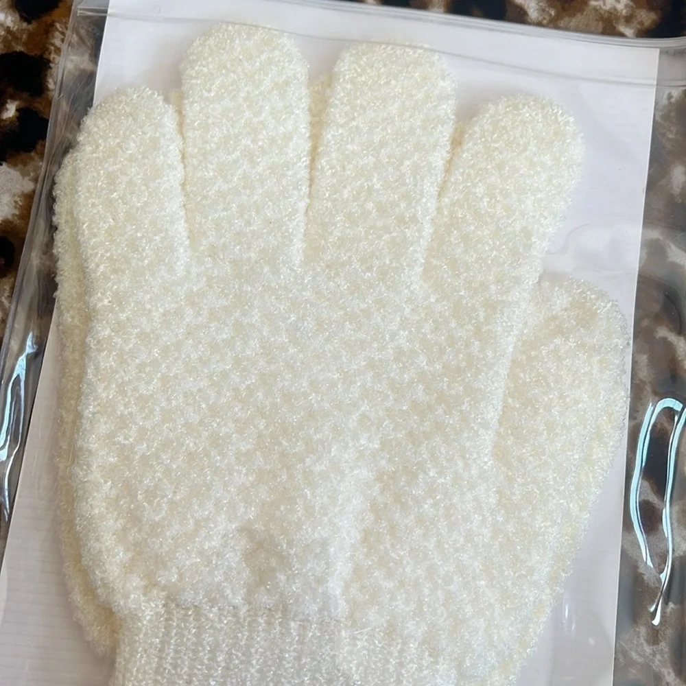 Brand New Bath & Body Works VINTAGE Exfoliating Nylon Bath Gloves Off White